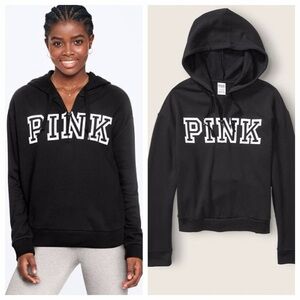 PINK Victoria’s Secret Loungewear V-Neck Logo Hoodie Size XS